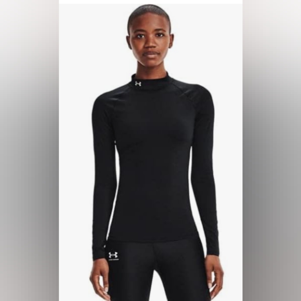 Under Armour Women's Black Long Sleeve Fitted Top Size Large